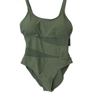 Blooming Jelly Size XL Green One Piece Swimsuit Tummy Control NWT Adjustable